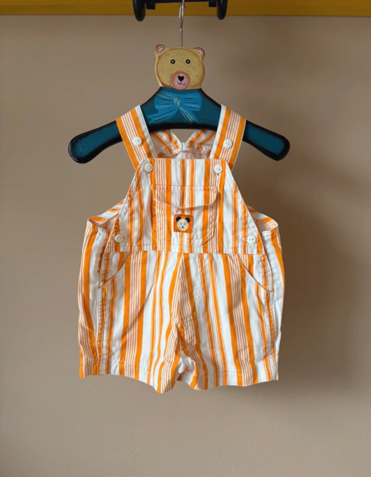 Vintage Striped Shortalls 0-3 Months