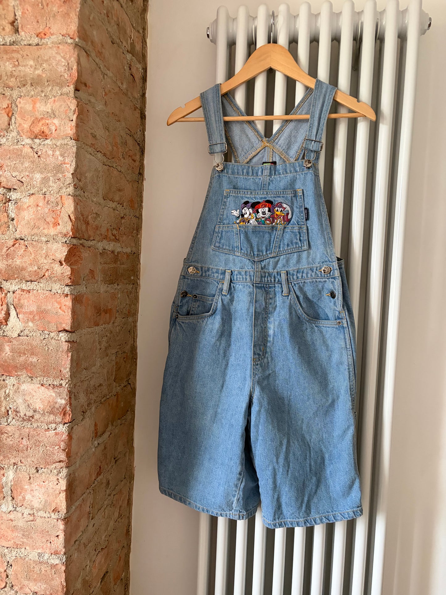 Vintage 90s Adult Mickey Mouse Shortalls 8-10 UK