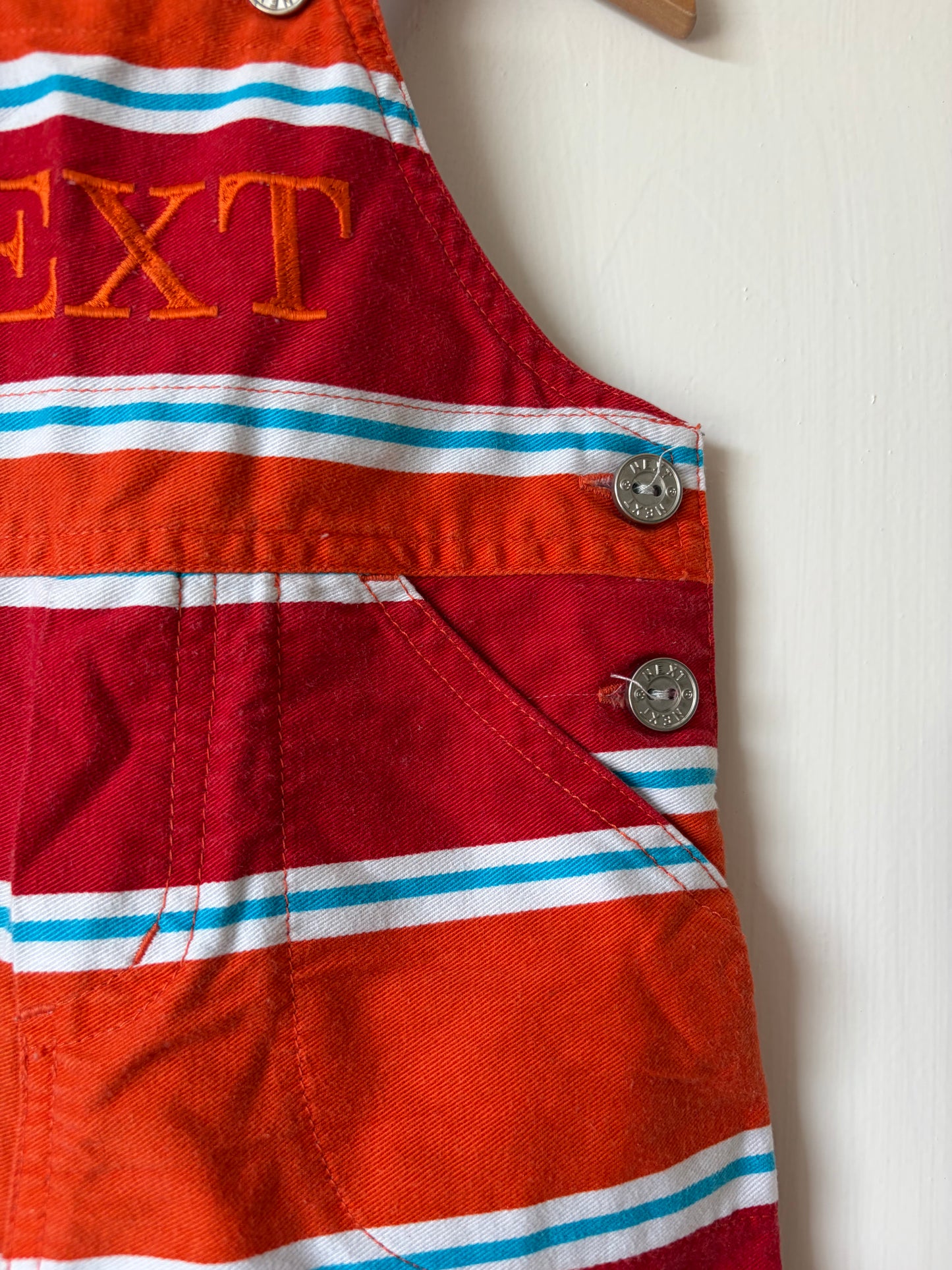 Vintage Striped Shortalls 6-9 Months