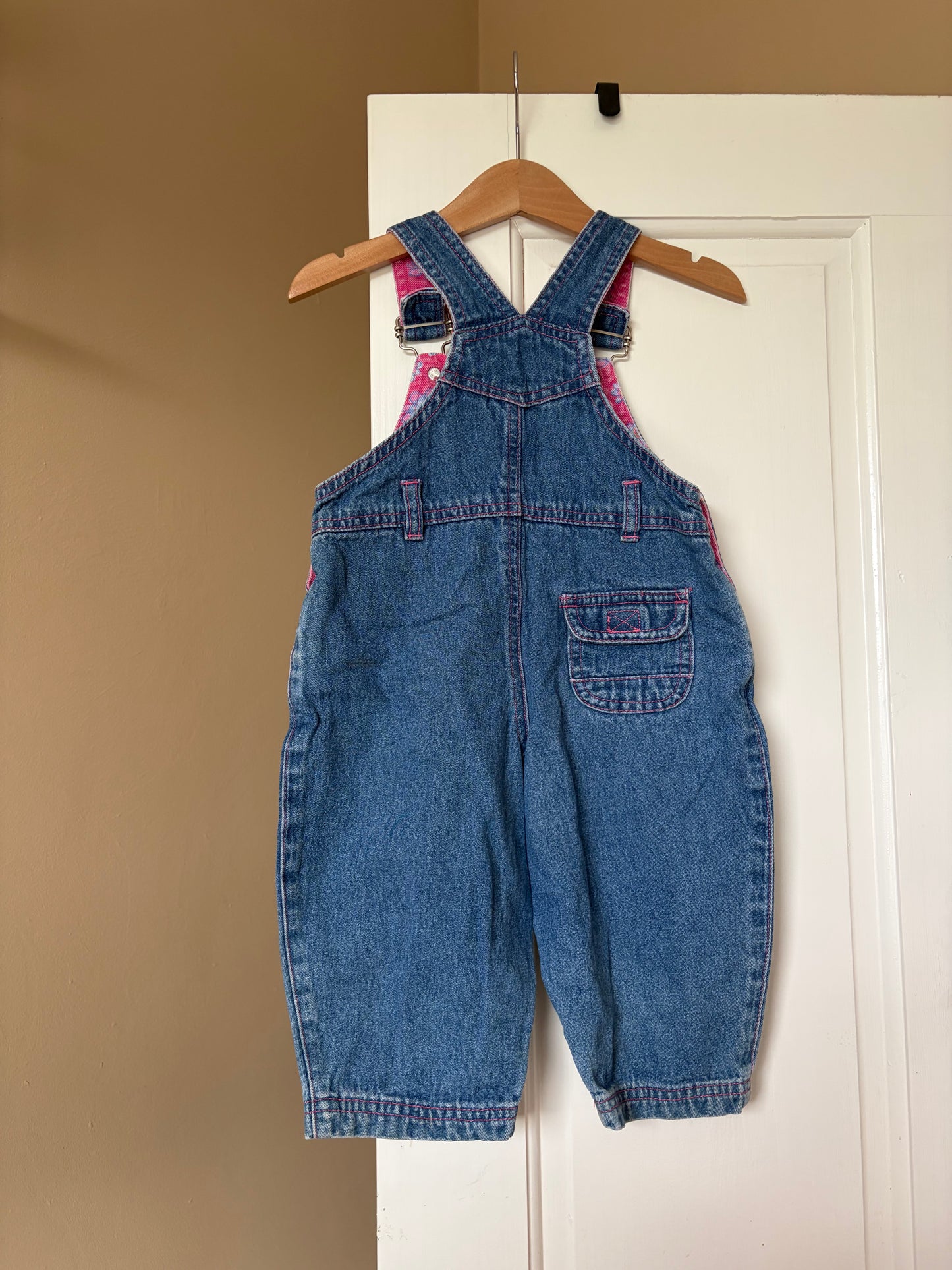 Vintage Ladybird Floral Lined Dungarees 6-12 Months