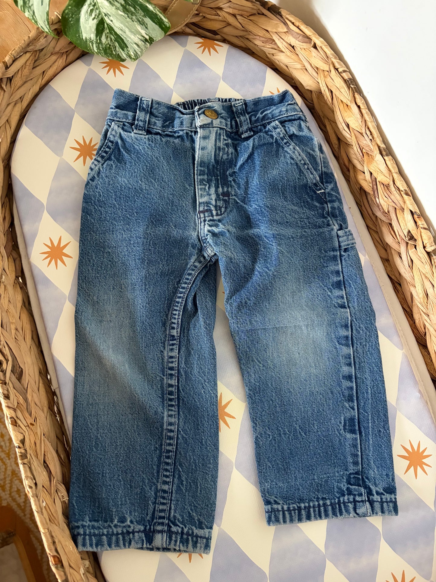 Vintage OshKosh Cars Polo Top & Jeans 2 Years