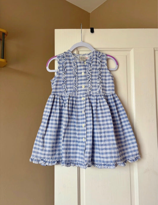 Vintage Gingham Dress 12-18 Months