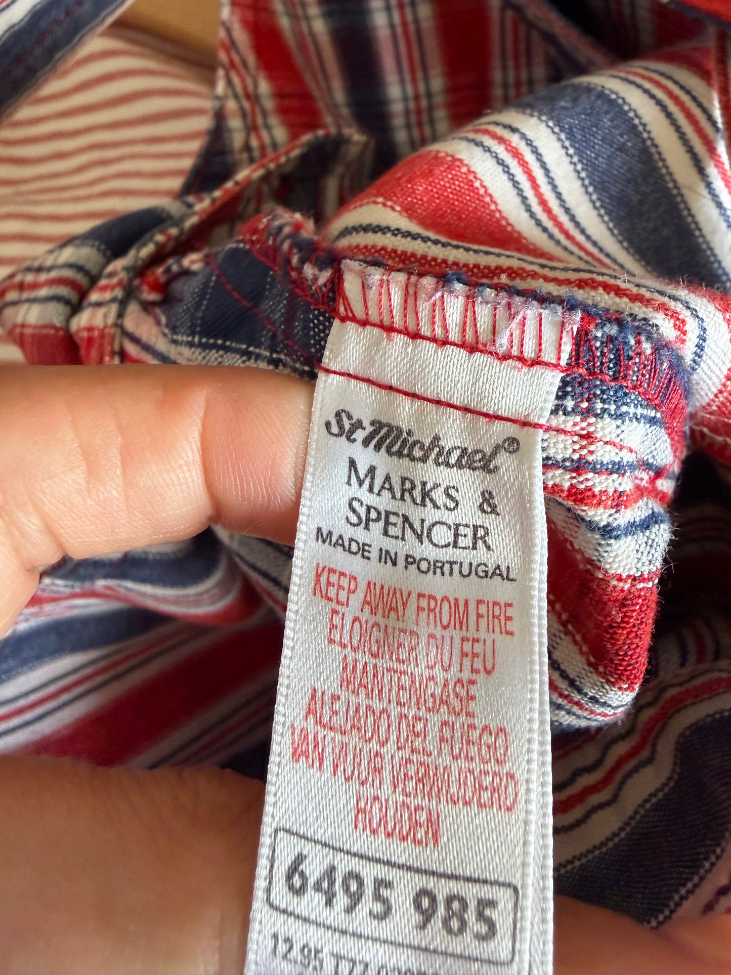 Vintage St Michael’s Bubble Fit Plaid and Striped Shortalls 12-18 Months