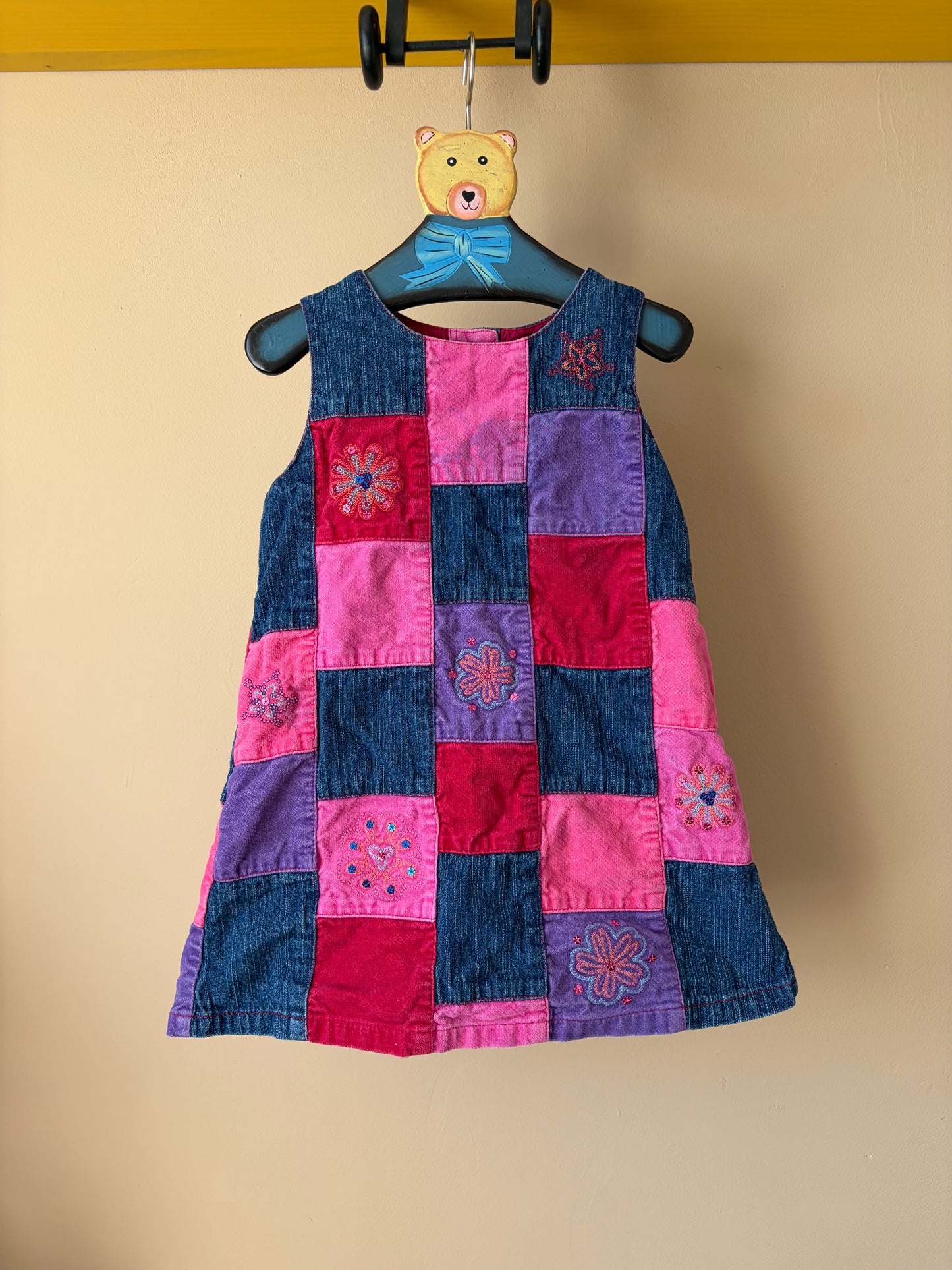Vintage Patchwork Floral Dress 2-3 Years