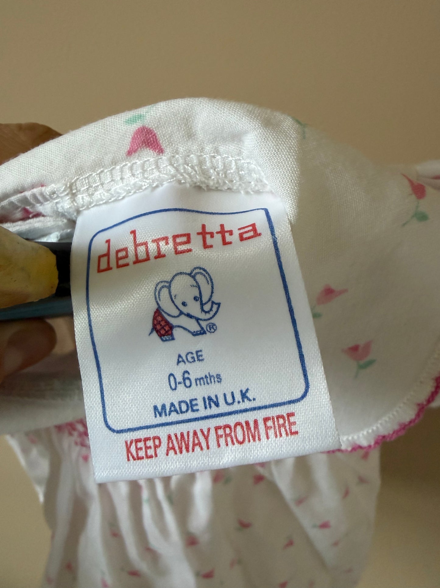 Vintage Smock Floral Dress 0-6 Months