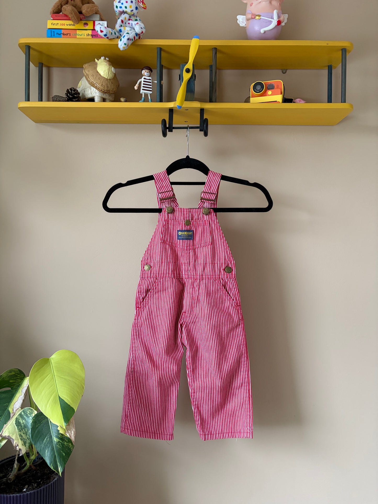 Vintage Oshkosh Hickory Red Dungarees 2 Years