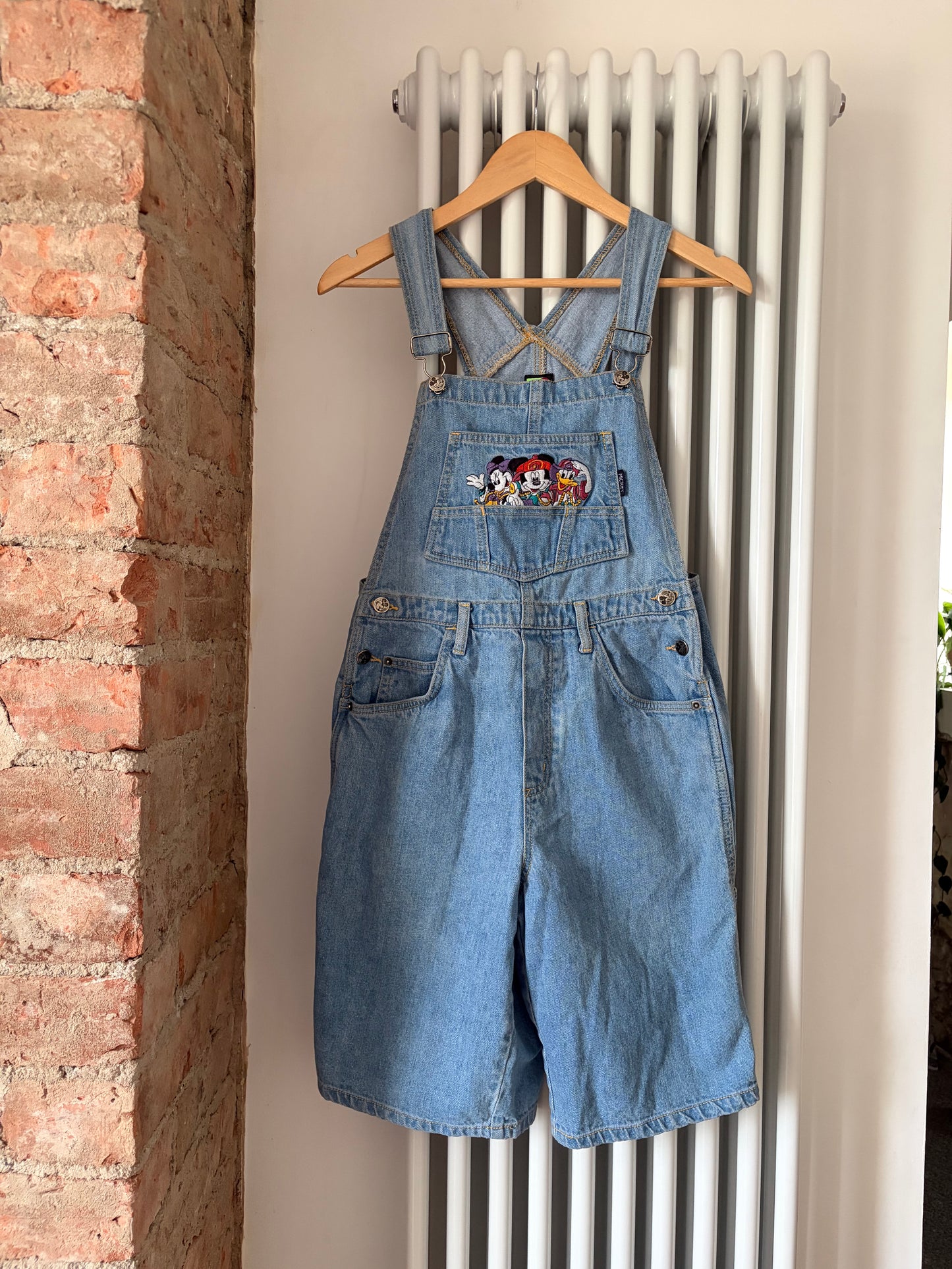 Vintage 90s Adult Mickey Mouse Shortalls 8-10 UK