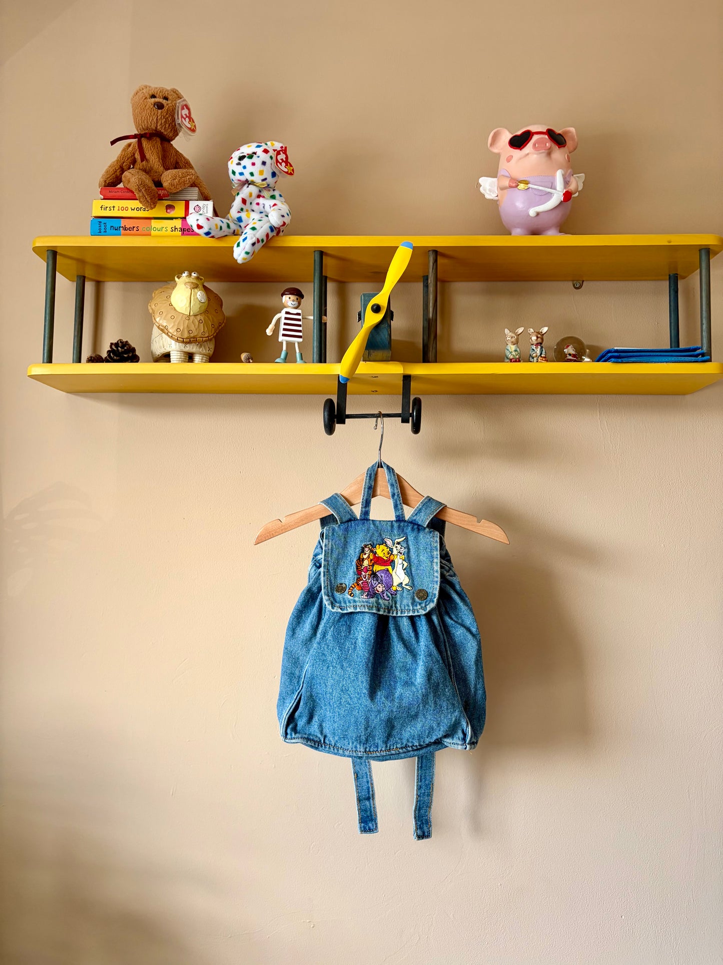 Vintage The Disney Store Winnie The Pooh & Friends Denim Backpack