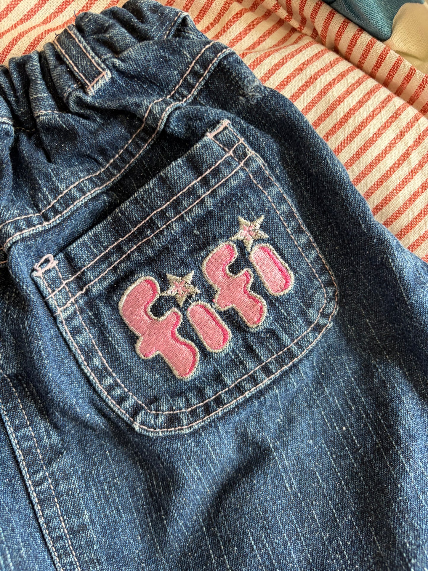 Vintage Y2K FiFi and the Flowertots Denim Skirt 3-4 Years