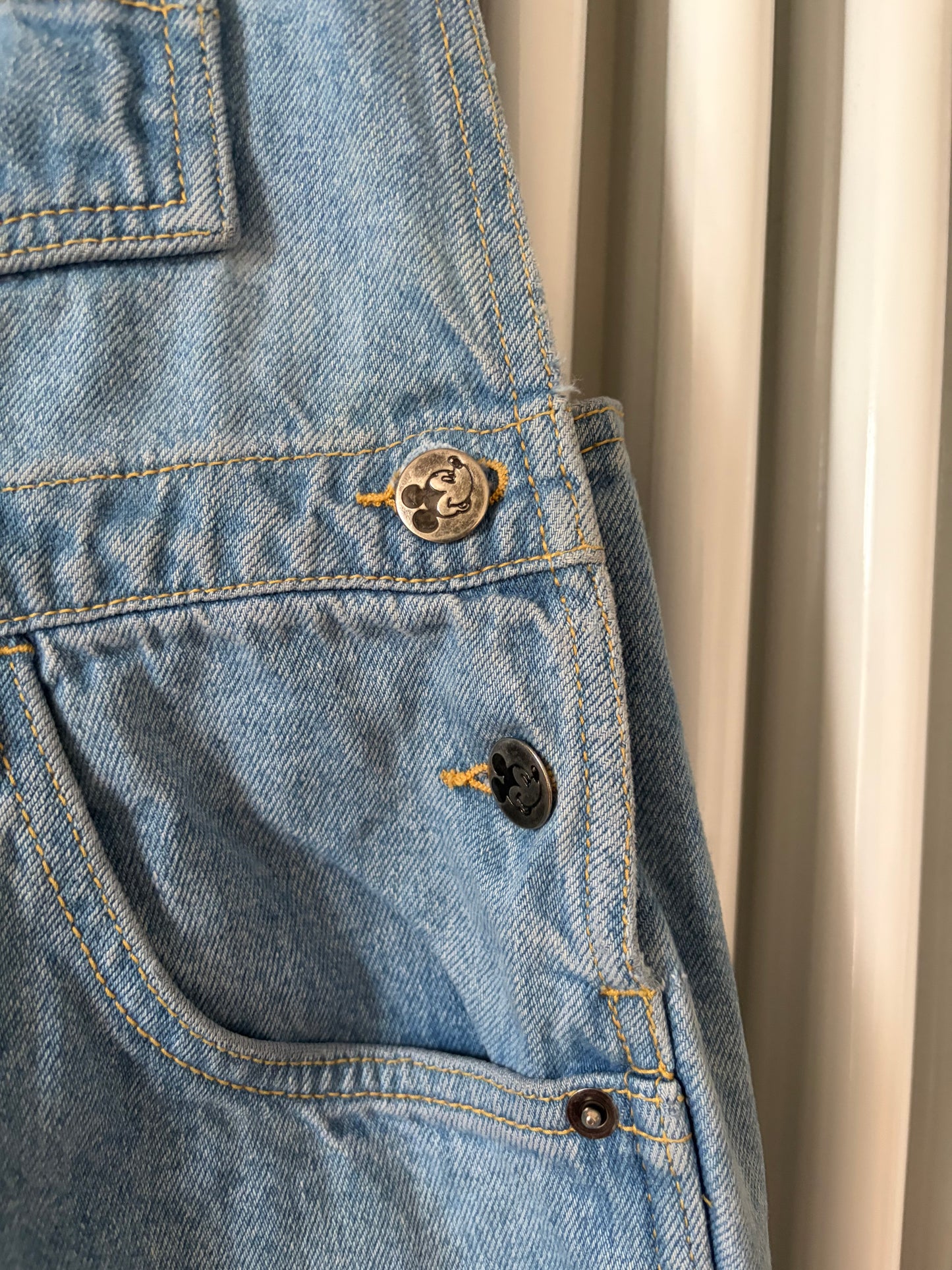 Vintage 90s Adult Mickey Mouse Shortalls 8-10 UK