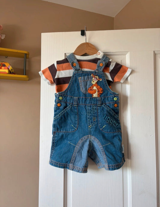 Vintage Tigger Shortalls & Top 3-6 Months