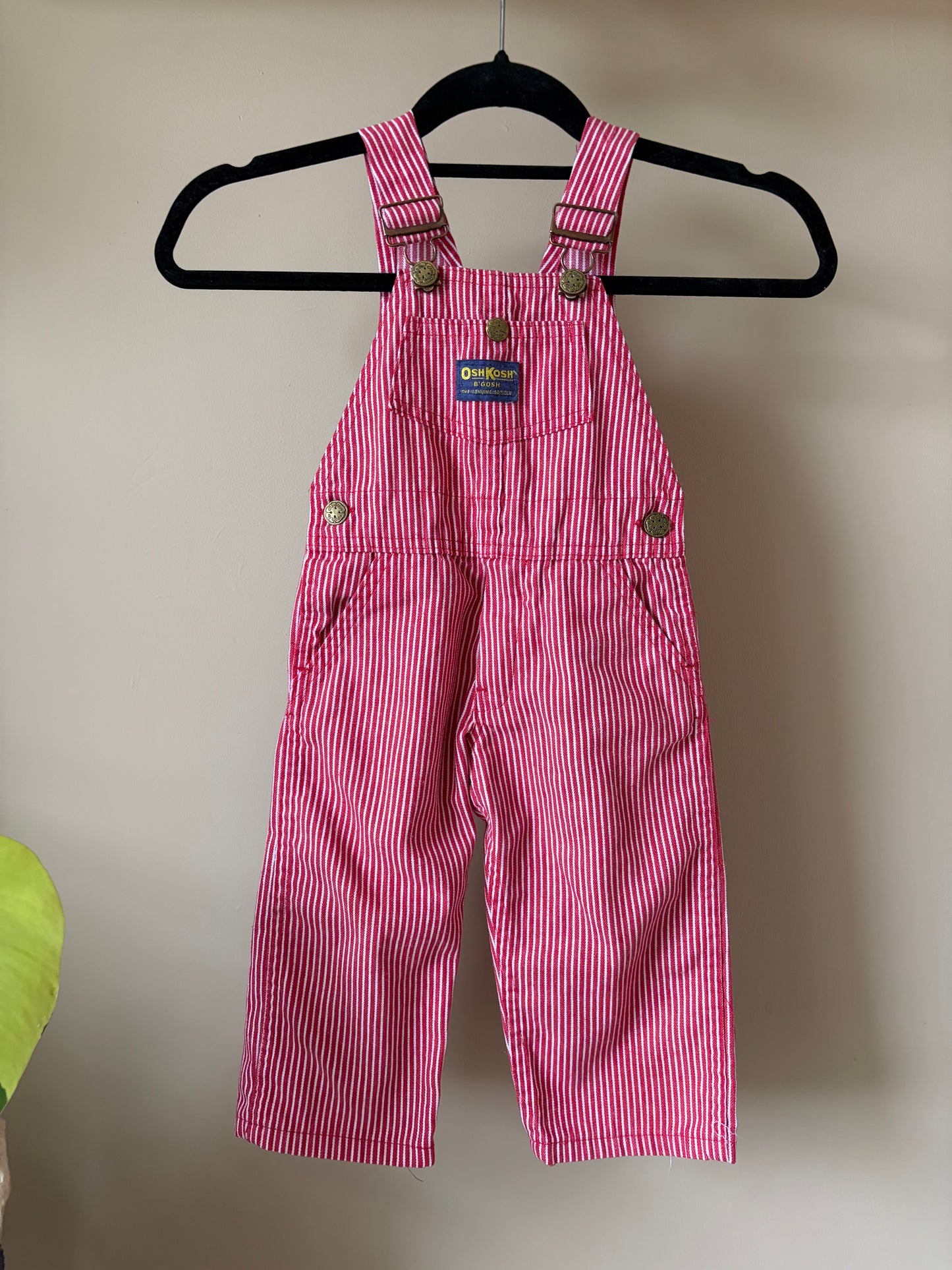 Vintage Oshkosh Hickory Red Dungarees 2 Years