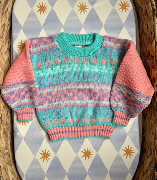 Vintage Knitted Jumper 6-12 Months
