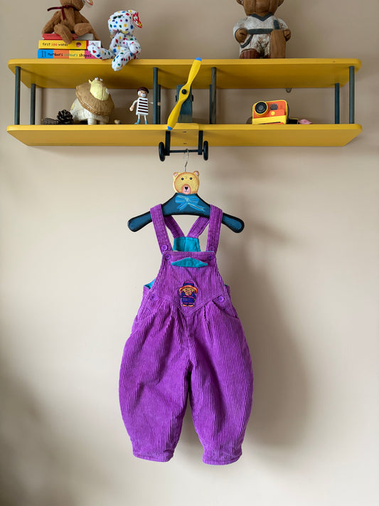 Vintage Corduroy Padded Balloon Fit Dungarees 6-12+ Months