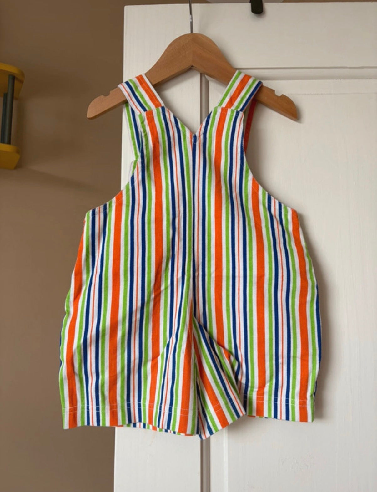 Vintage Striped Shortalls 6-12 Months