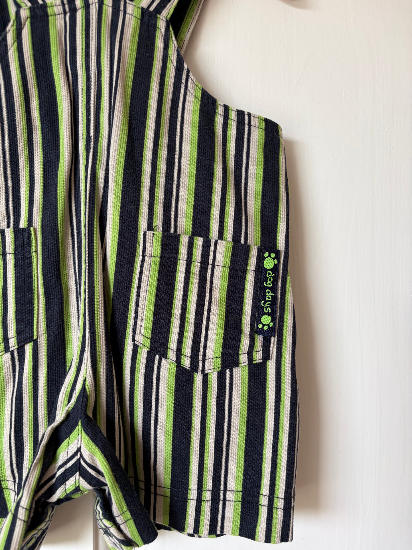 Vintage Striped Shortalls 0-1 Month