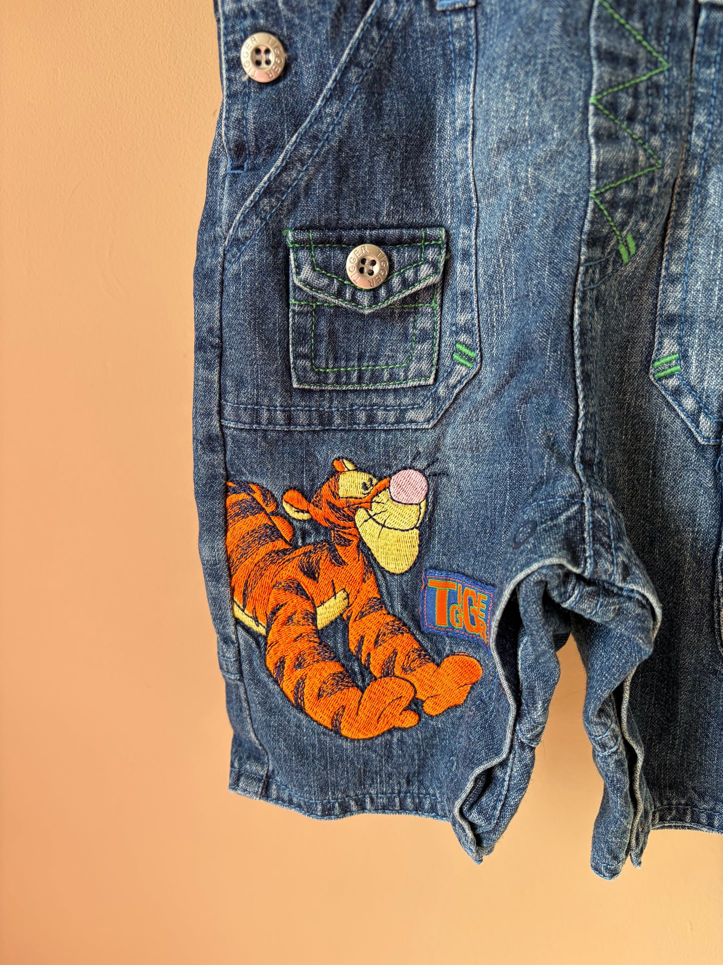 Vintage Tigger Dungarees & Top 0-3 Months