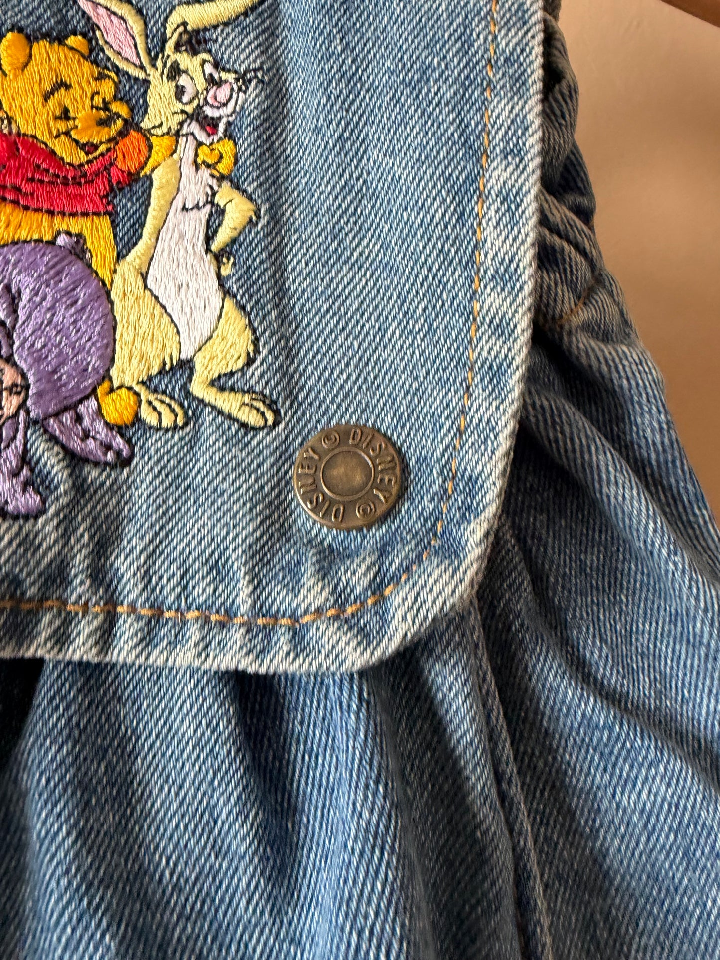 Vintage The Disney Store Winnie The Pooh & Friends Denim Backpack