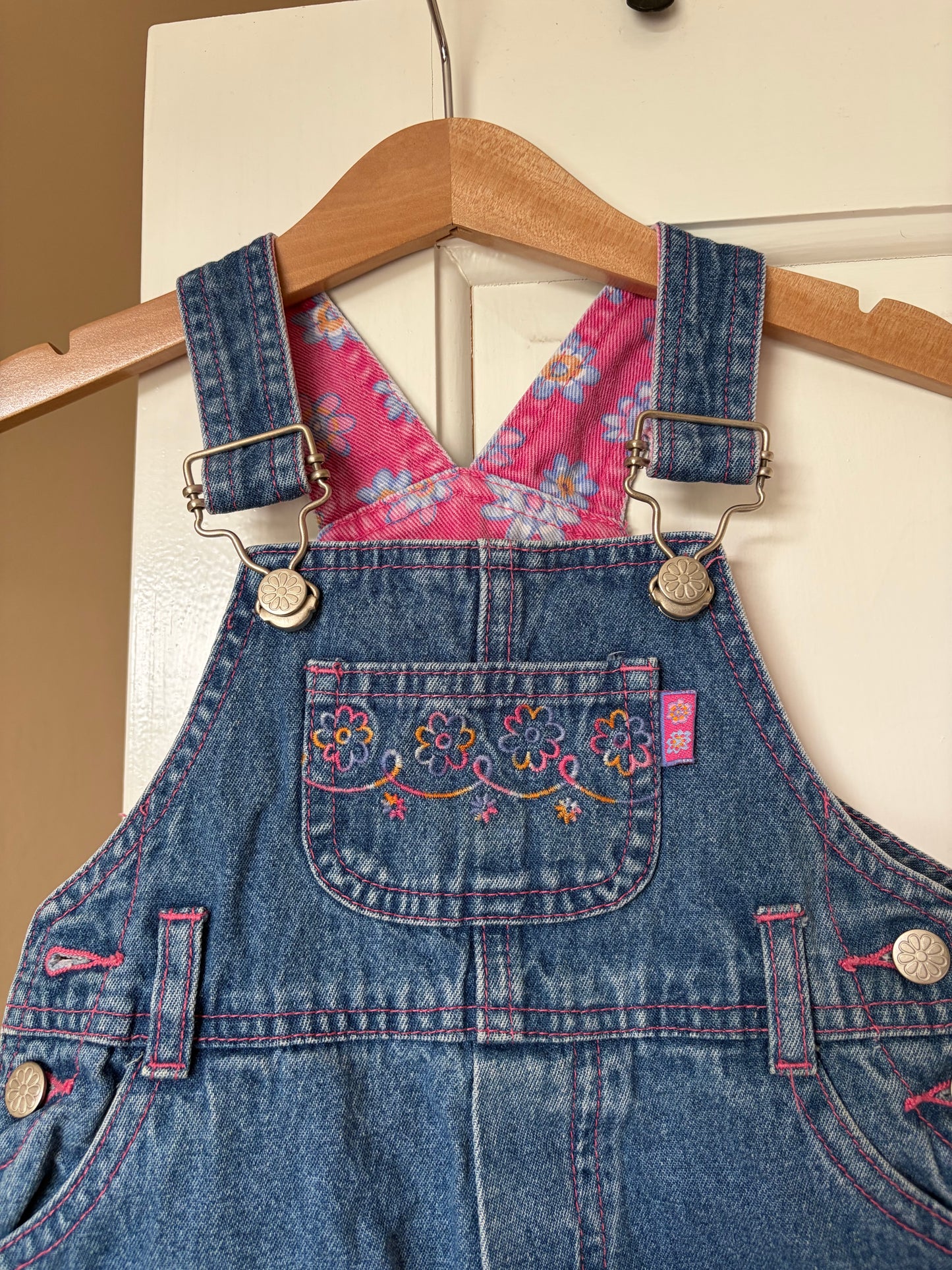 Vintage Ladybird Floral Lined Dungarees 6-12 Months