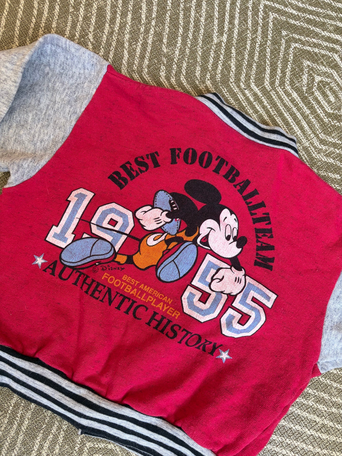 Vintage 90s Mickey Mouse Varsity Jumper 6-12 Months