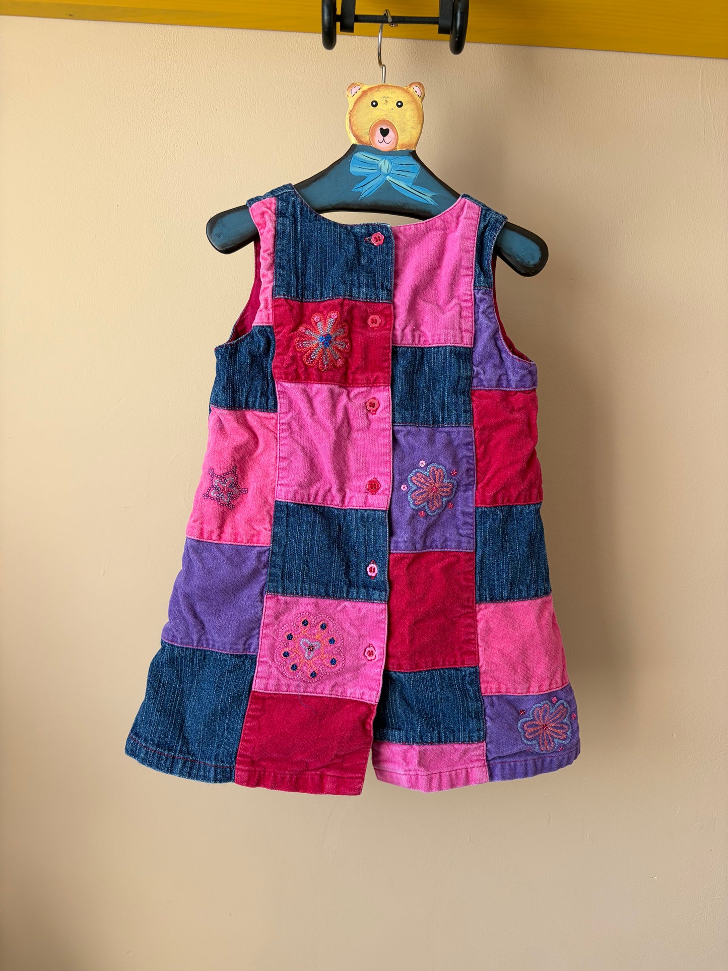 Vintage Patchwork Floral Dress 2-3 Years