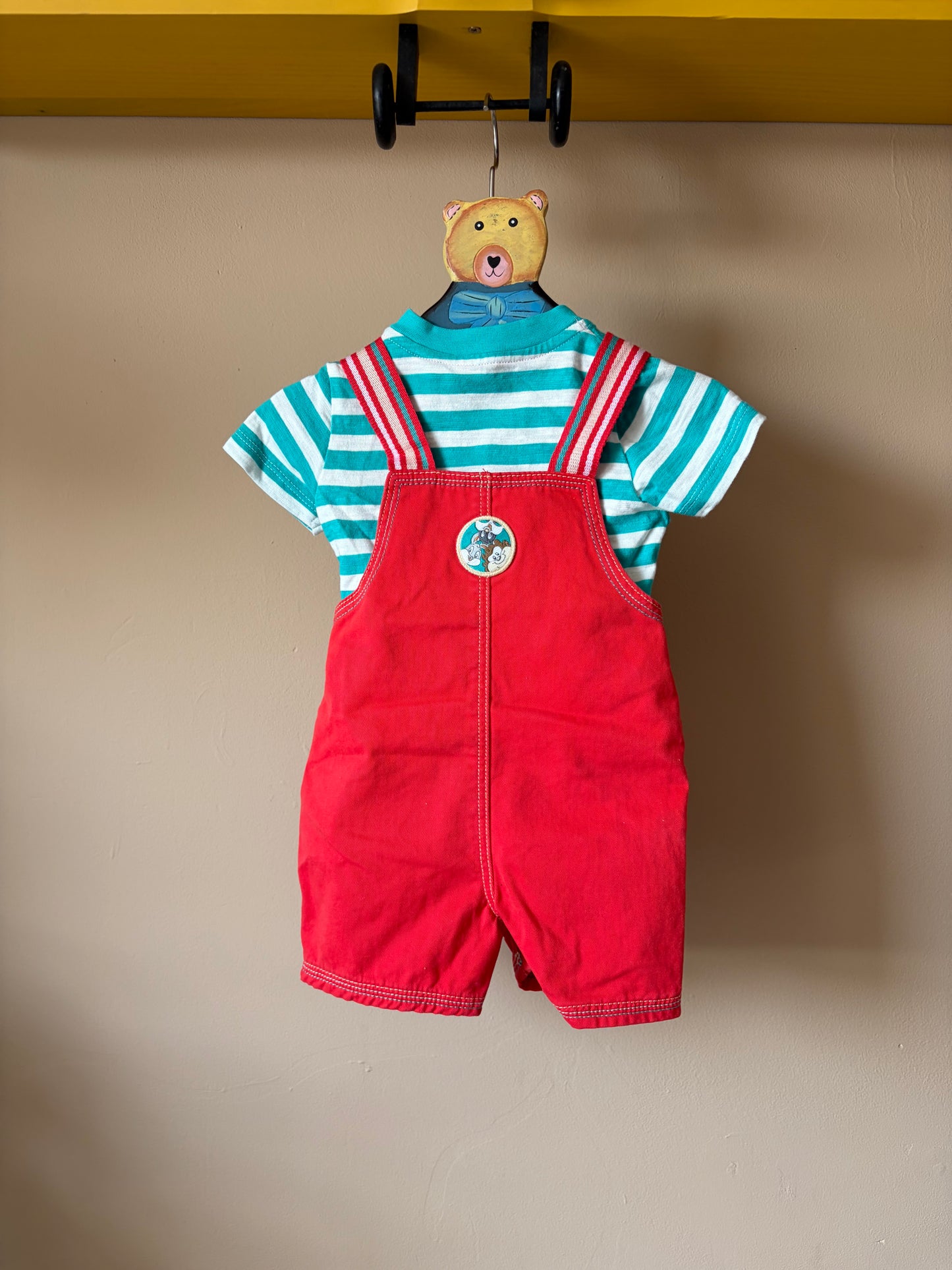 Y2K Looney Tunes Dungarees, Top and Socks 0-3 Months