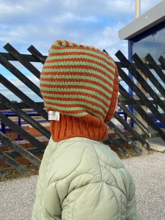 Koa Knitted Balaclava Brown & Green