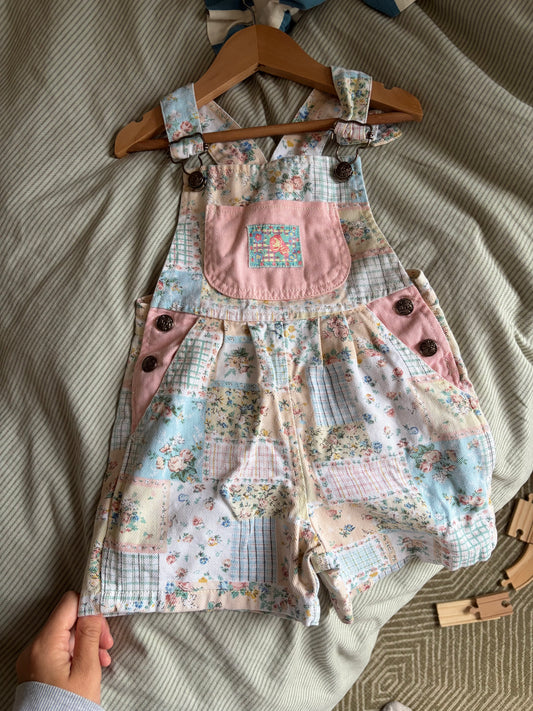 Vintage Patchwork Shortalls