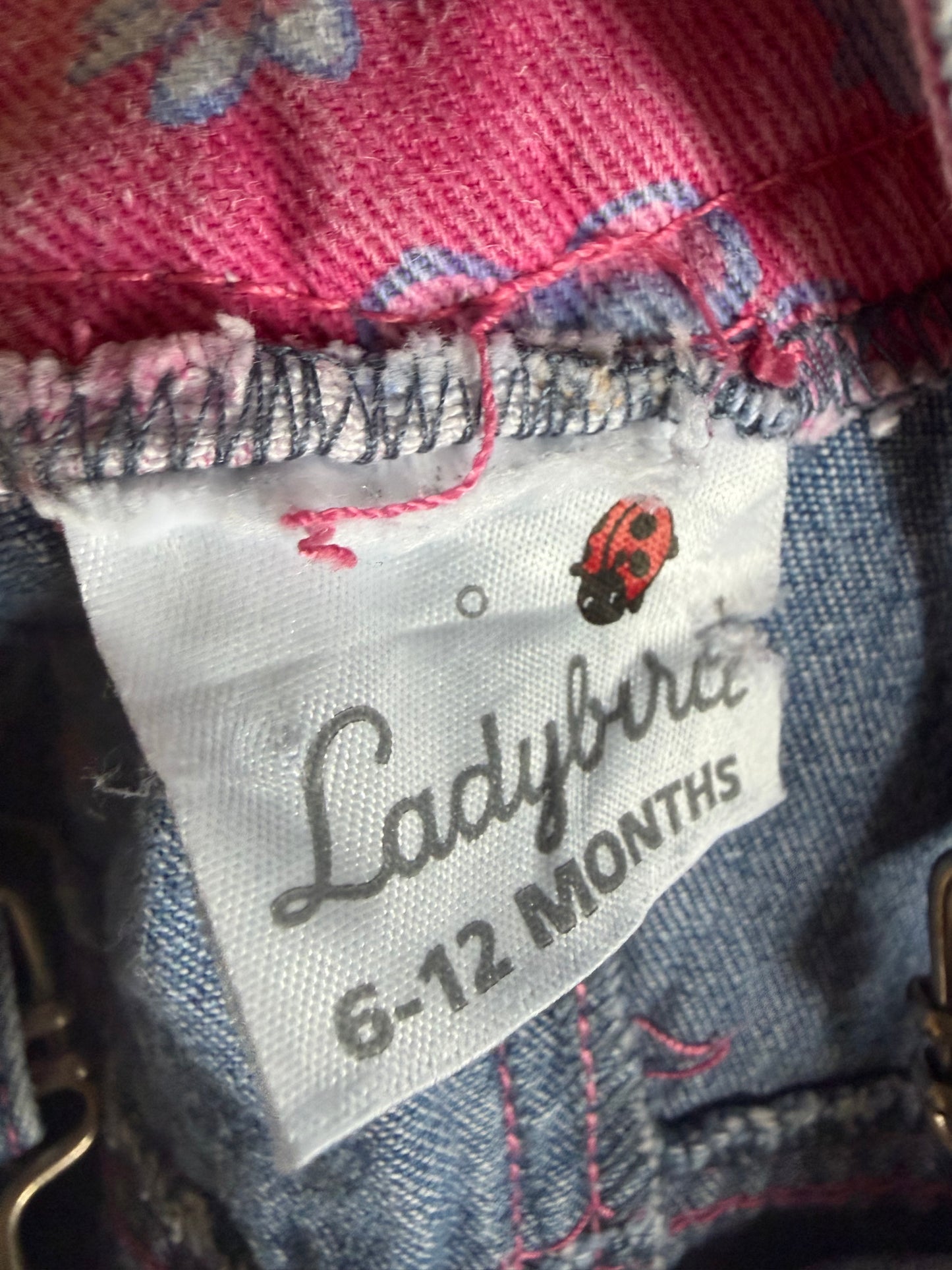 Vintage Ladybird Floral Lined Dungarees 6-12 Months