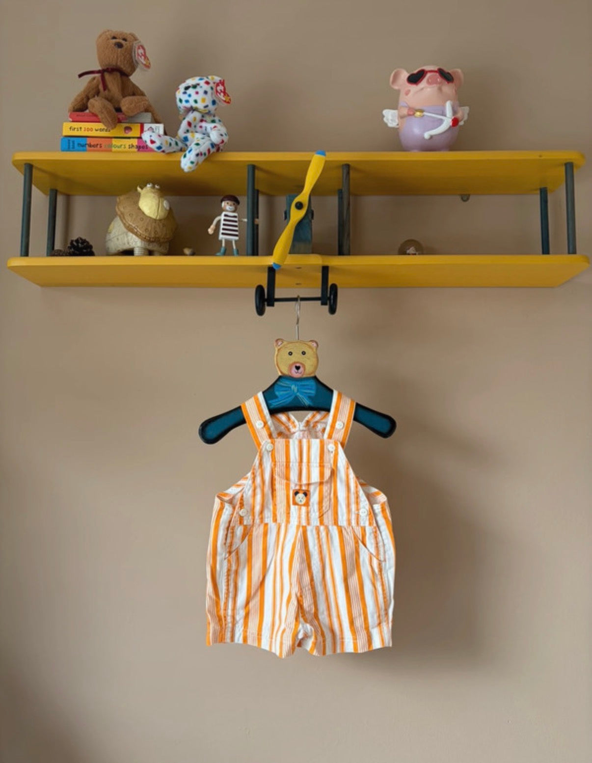 Vintage Striped Shortalls 0-3 Months