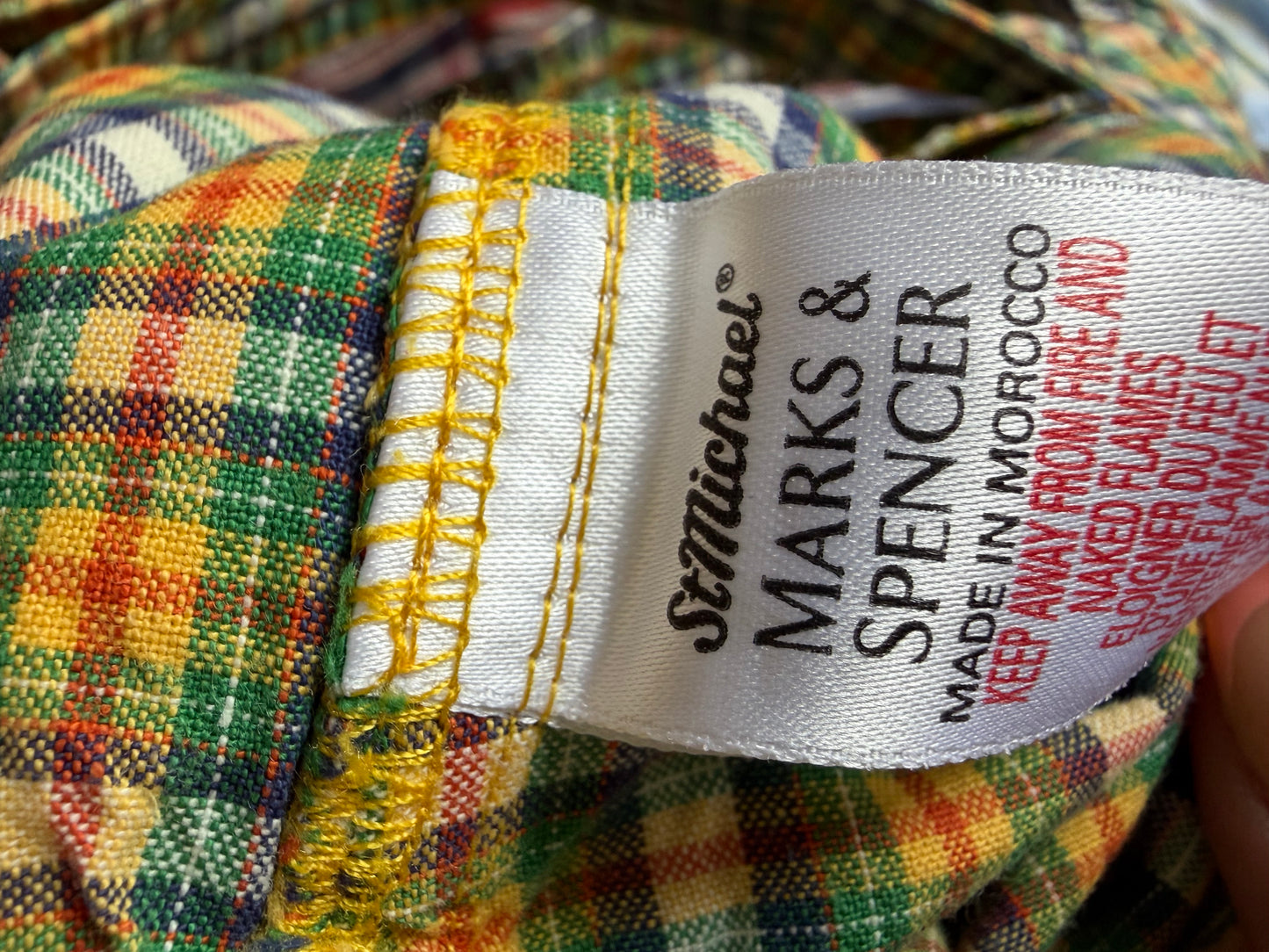 Vintage Plaid St Michael’s Shortalls 12-18 Months