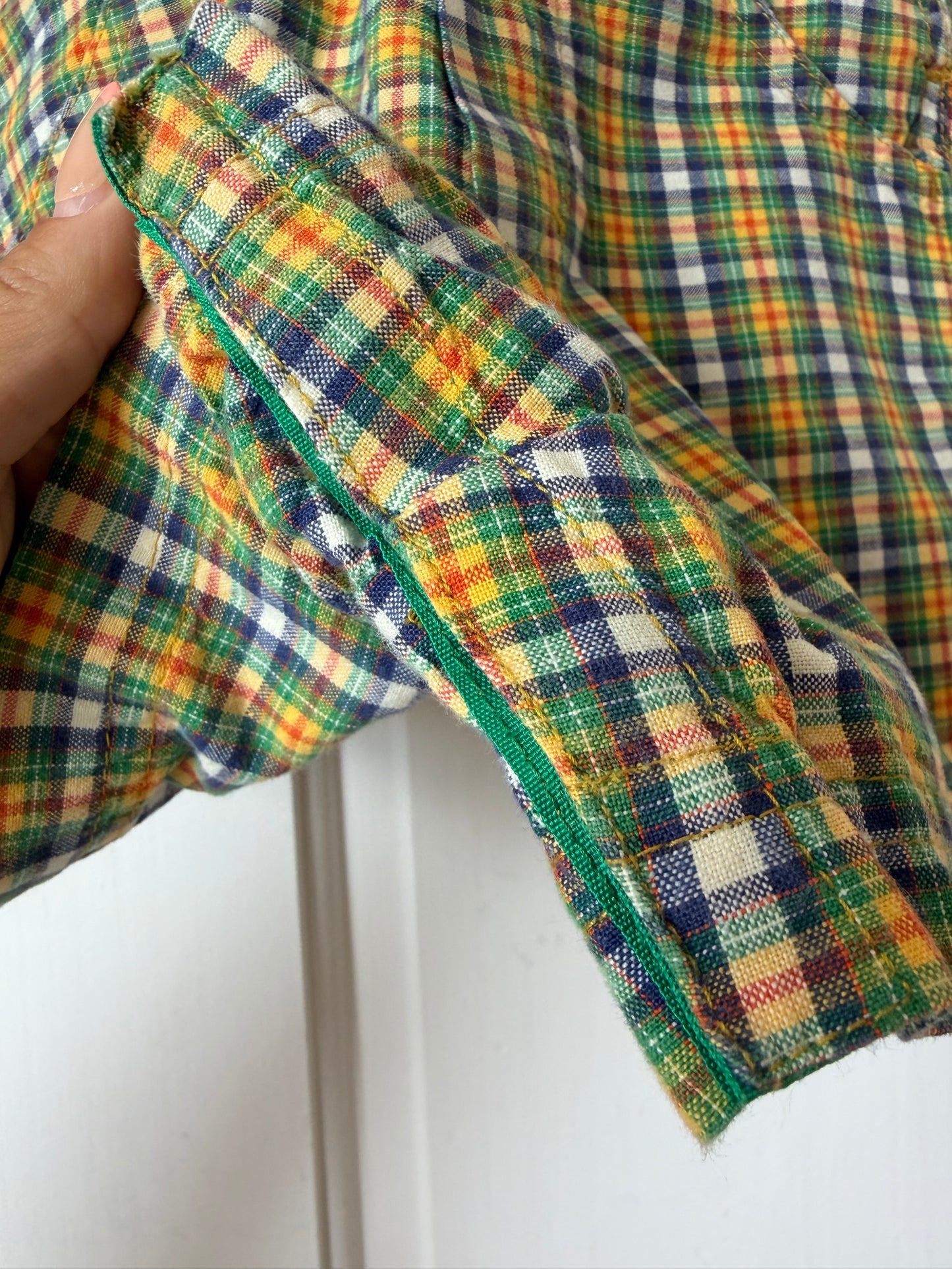Vintage Plaid St Michael’s Shortalls 12-18 Months