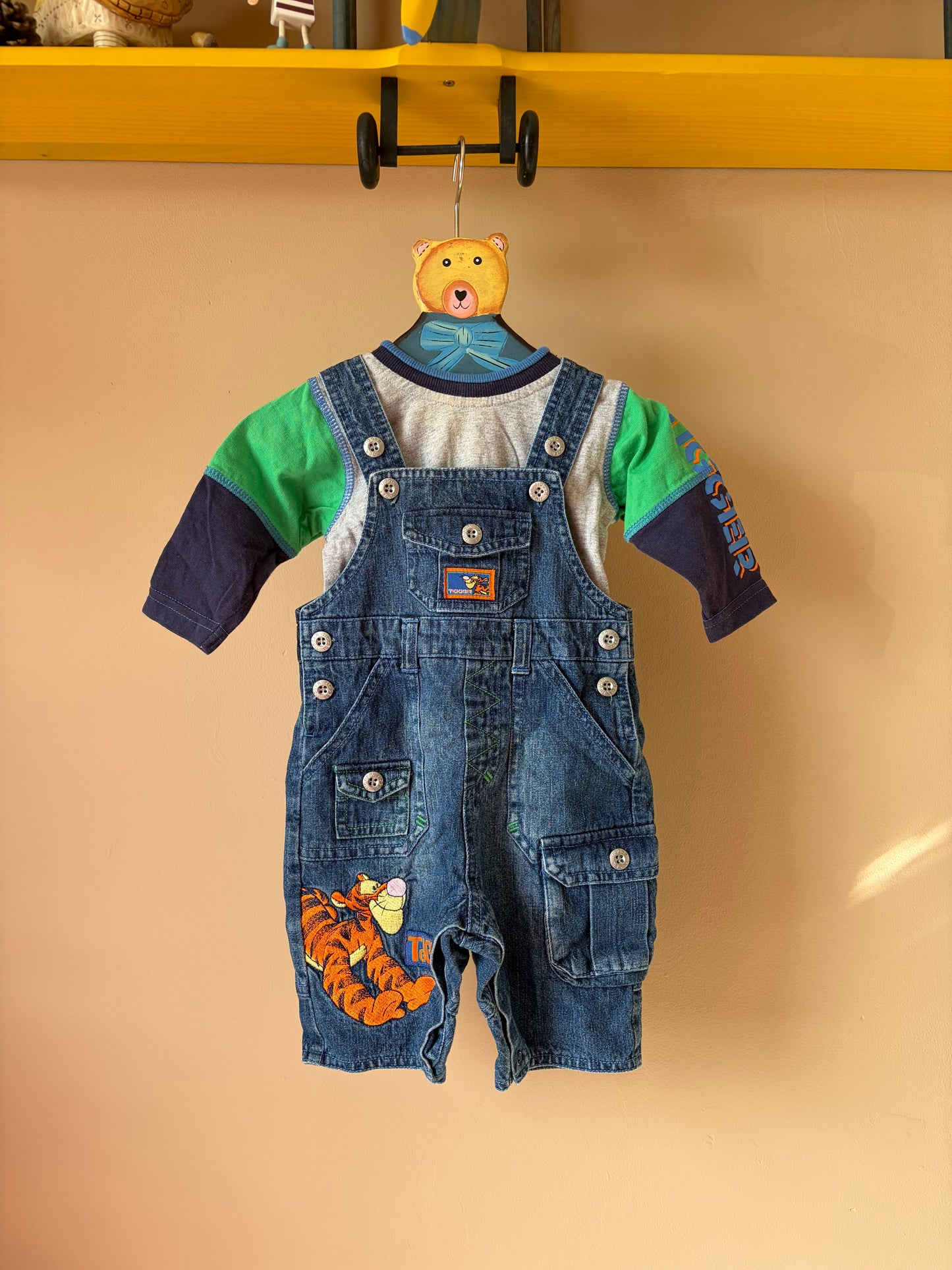 Vintage Tigger Dungarees & Top 0-3 Months