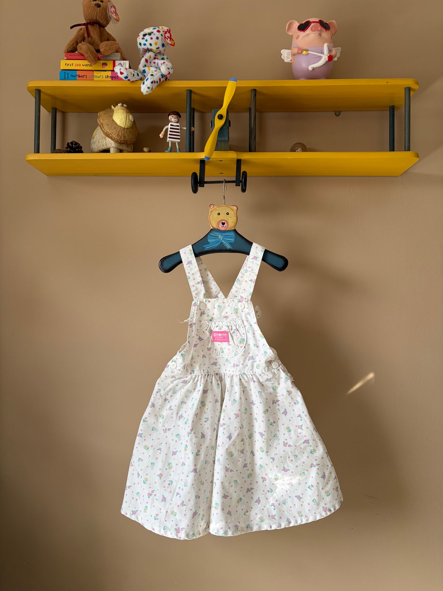 Vintage OshKosh Floral Pinafore Dress 6 Years