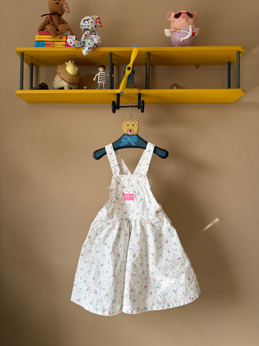 Vintage OshKosh Floral Pinafore Dress 6 Years