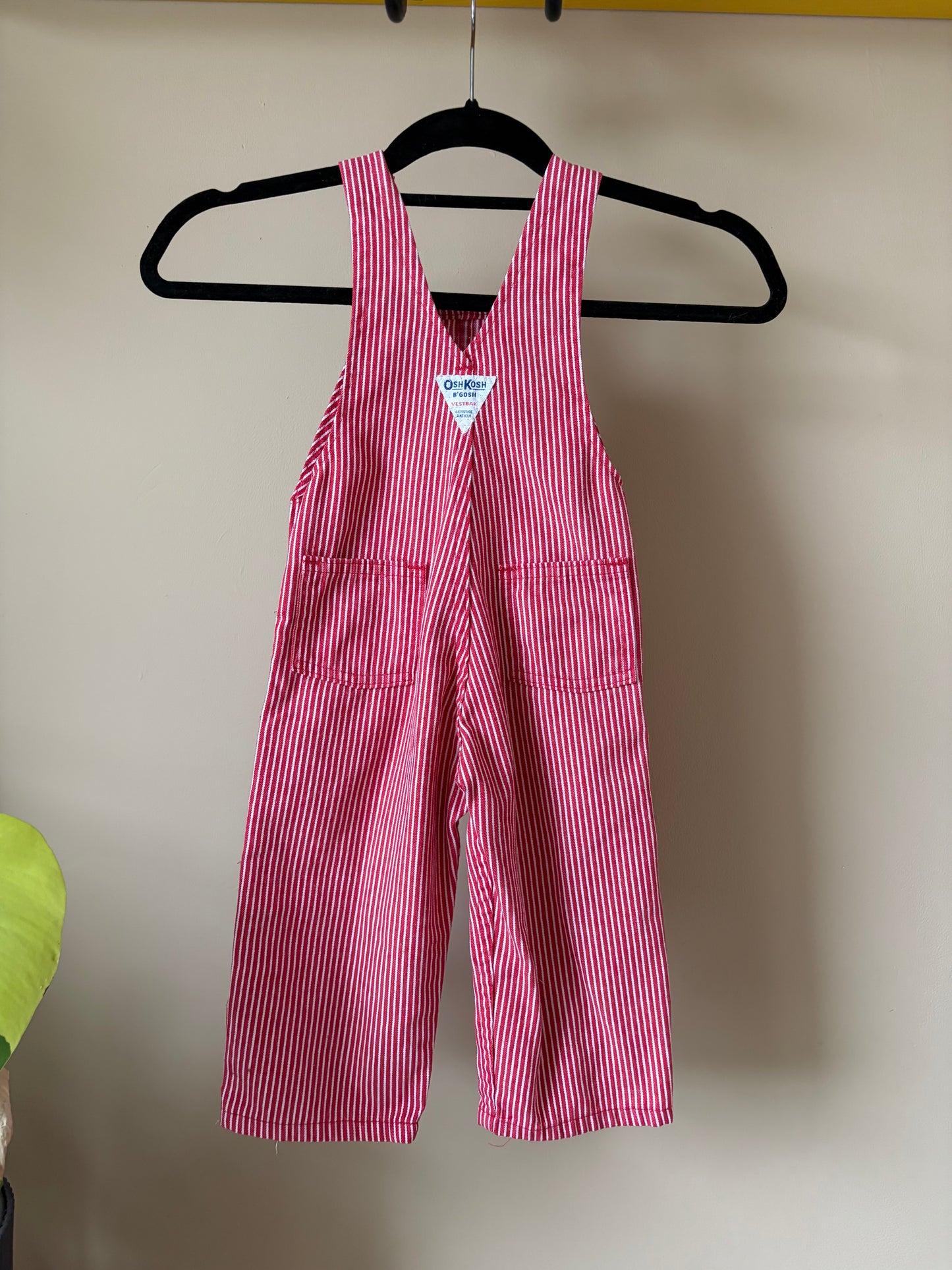 Vintage Oshkosh Hickory Red Dungarees 2 Years