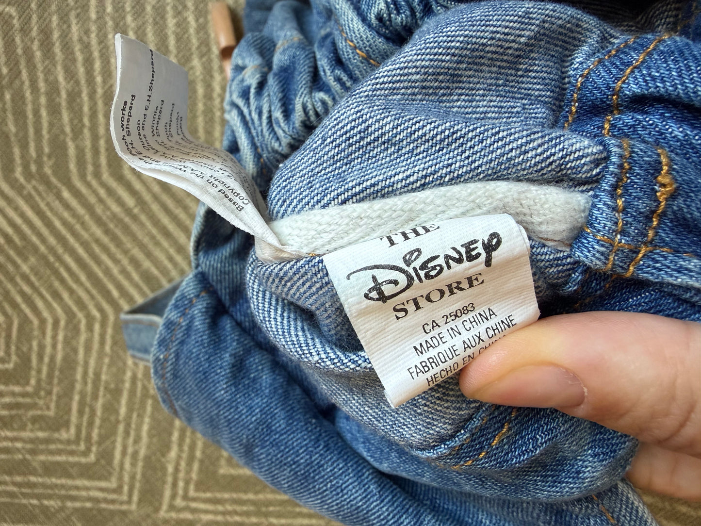 Vintage The Disney Store Winnie The Pooh & Friends Denim Backpack