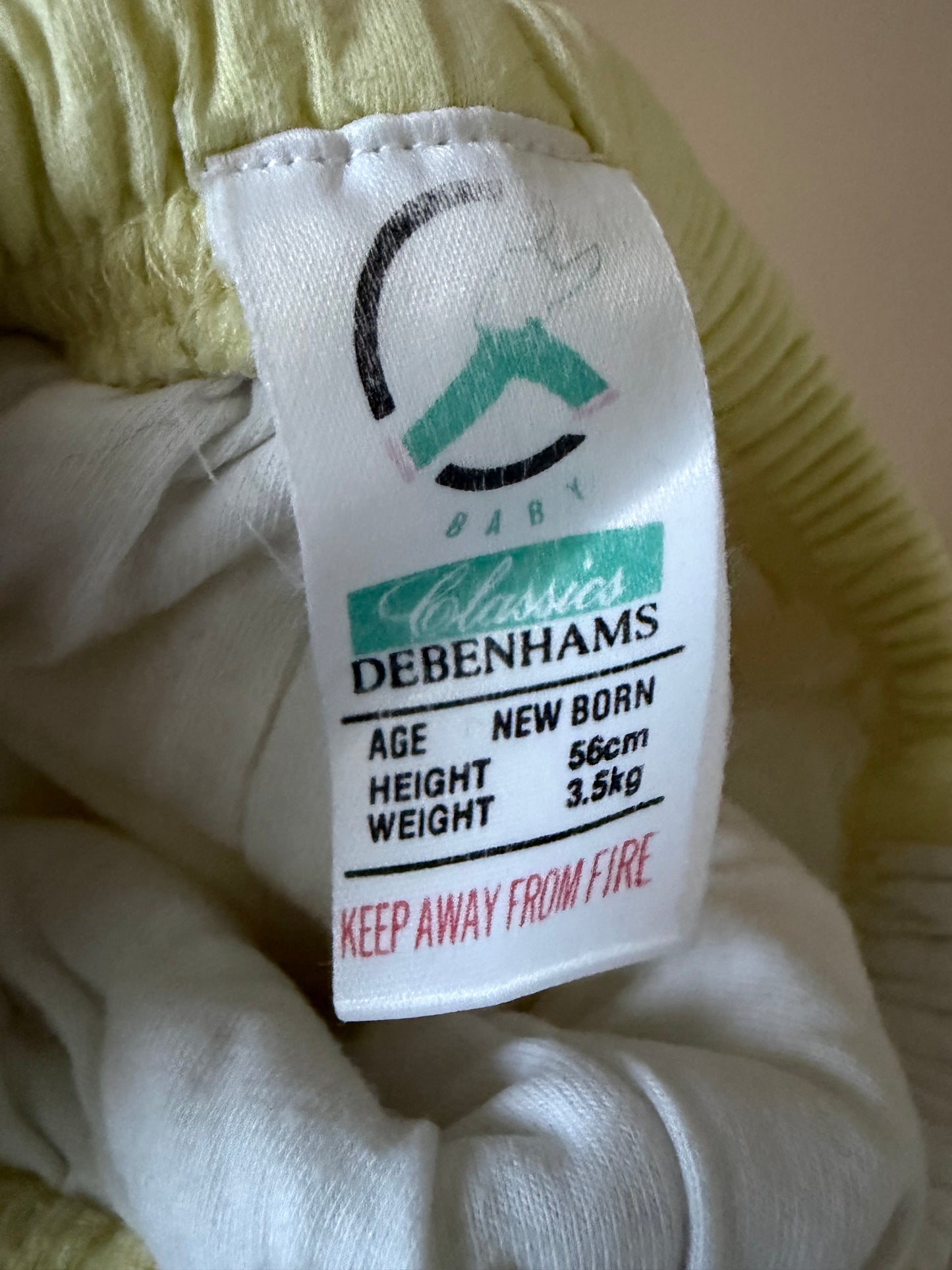 Vintage Debenhams Padded Outfit 0-3 Months
