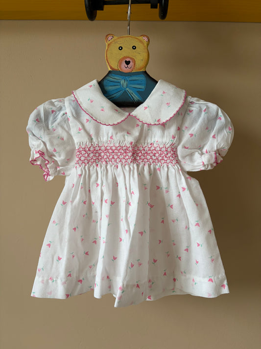 Vintage Smock Floral Dress 0-6 Months