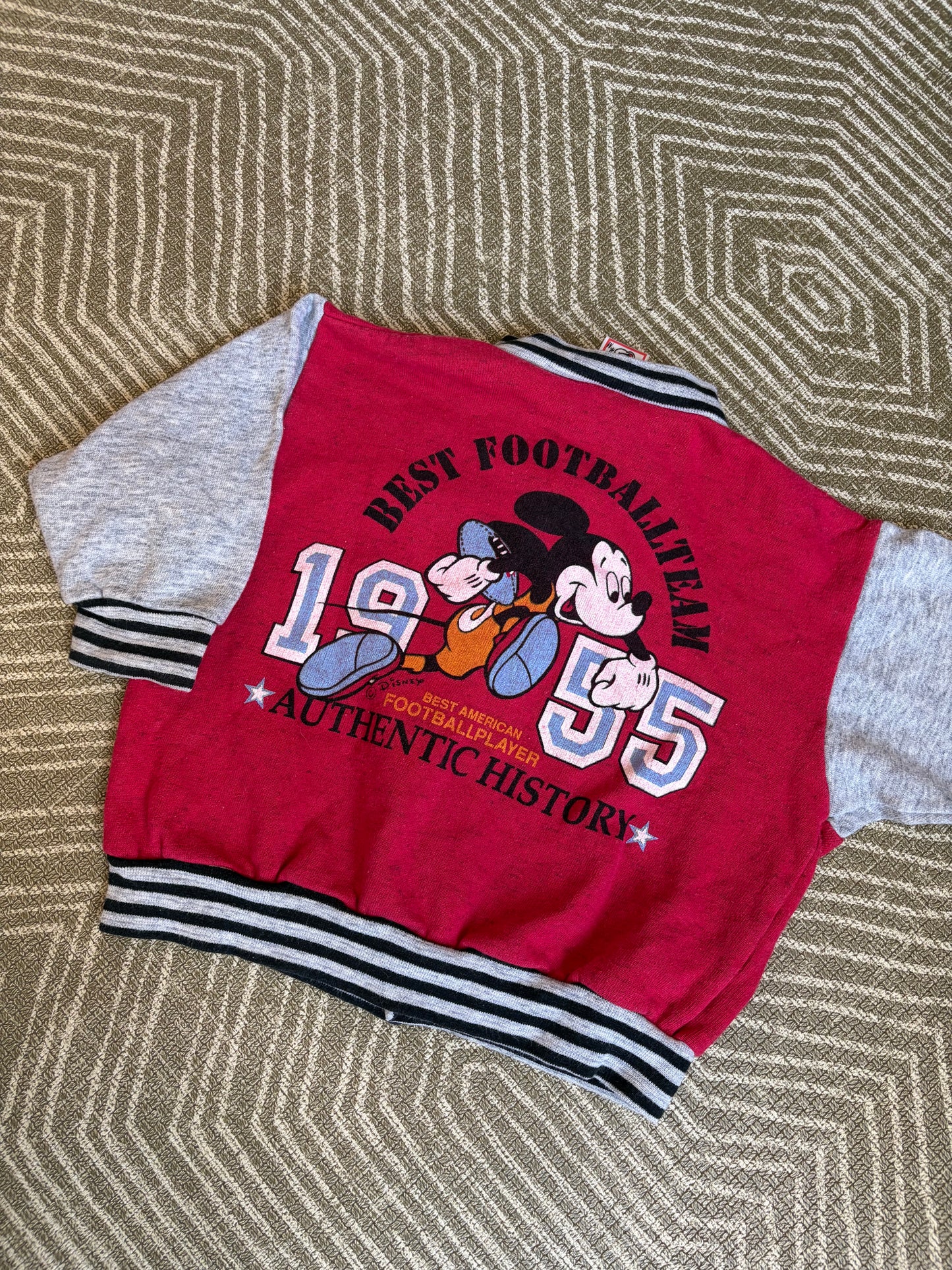 Vintage 90s Mickey Mouse Varsity Jumper 6-12 Months