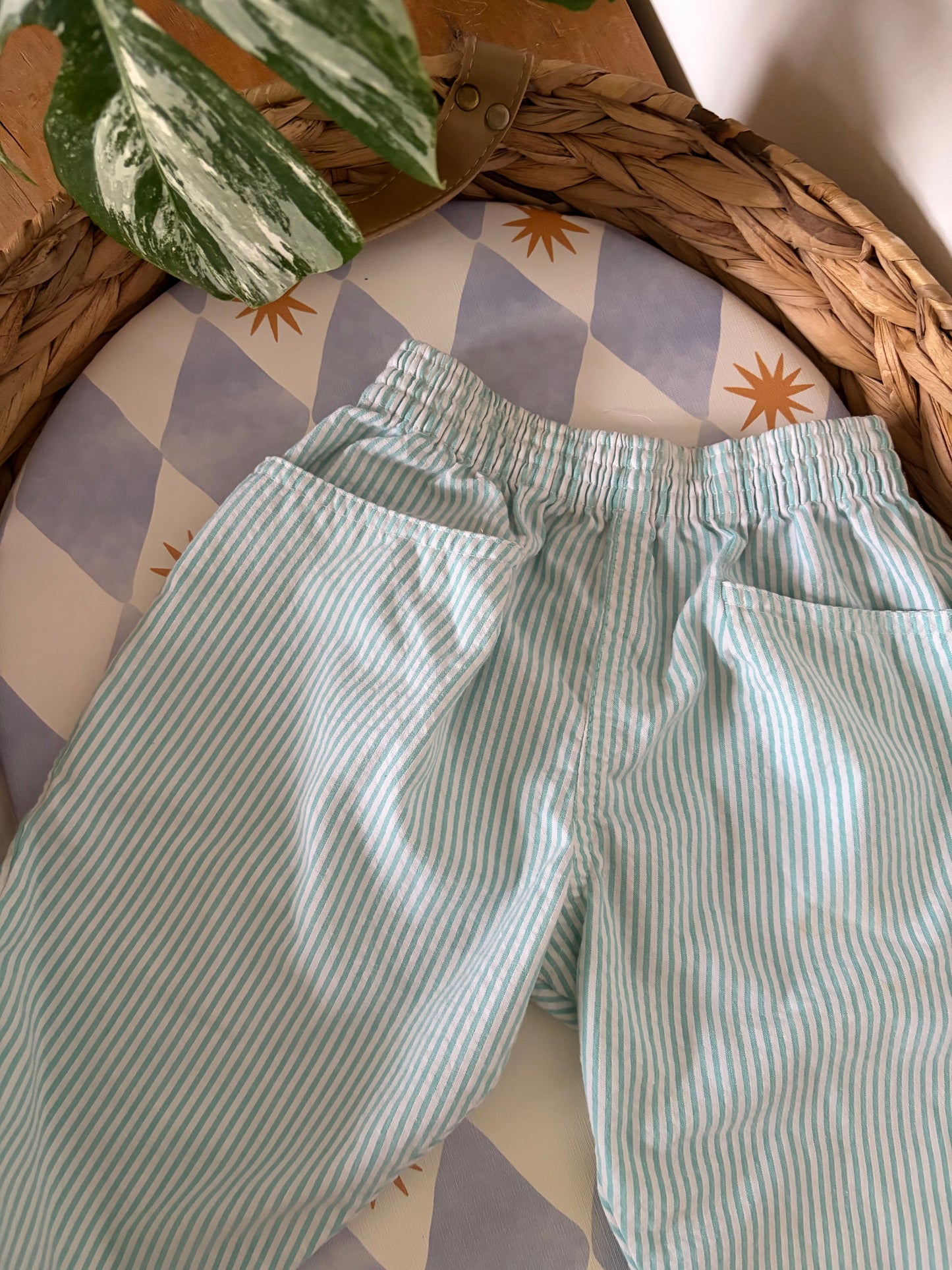 Vintage BHS Balloon Fit Striped Trousers 6-9 Months