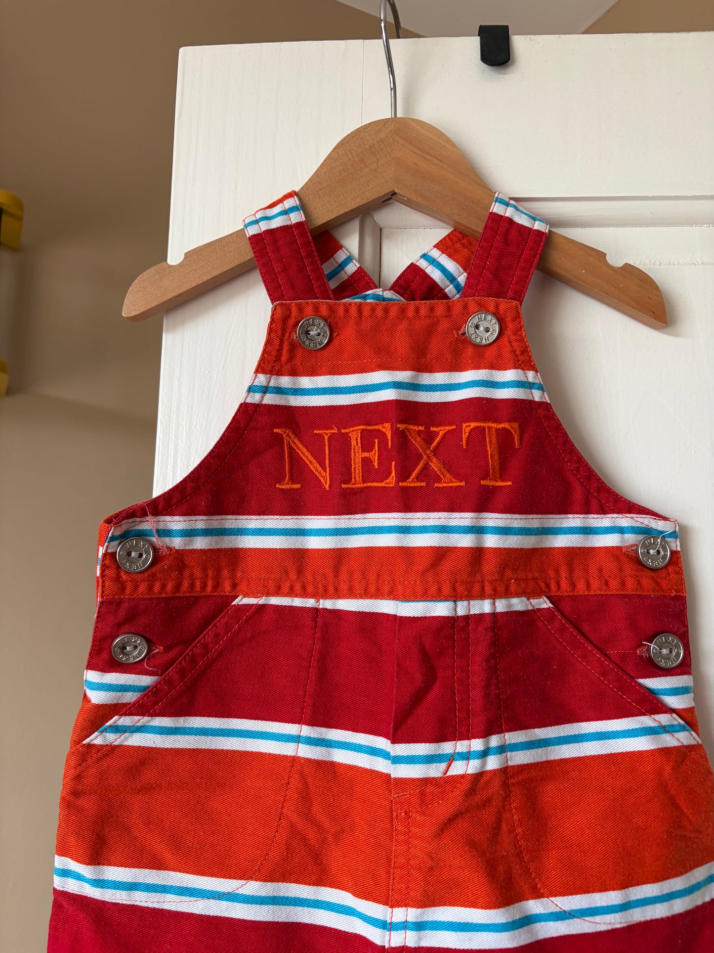 Vintage Striped Shortalls 6-9 Months
