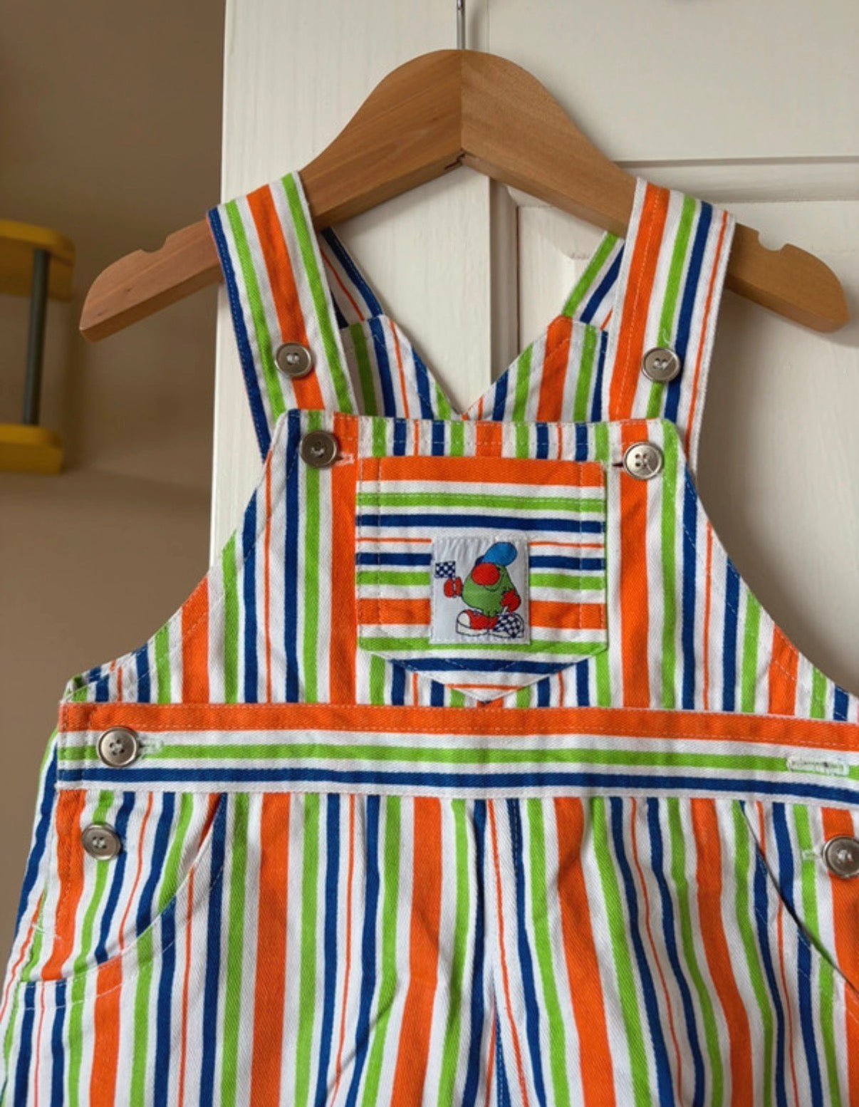 Vintage Striped Shortalls 6-12 Months