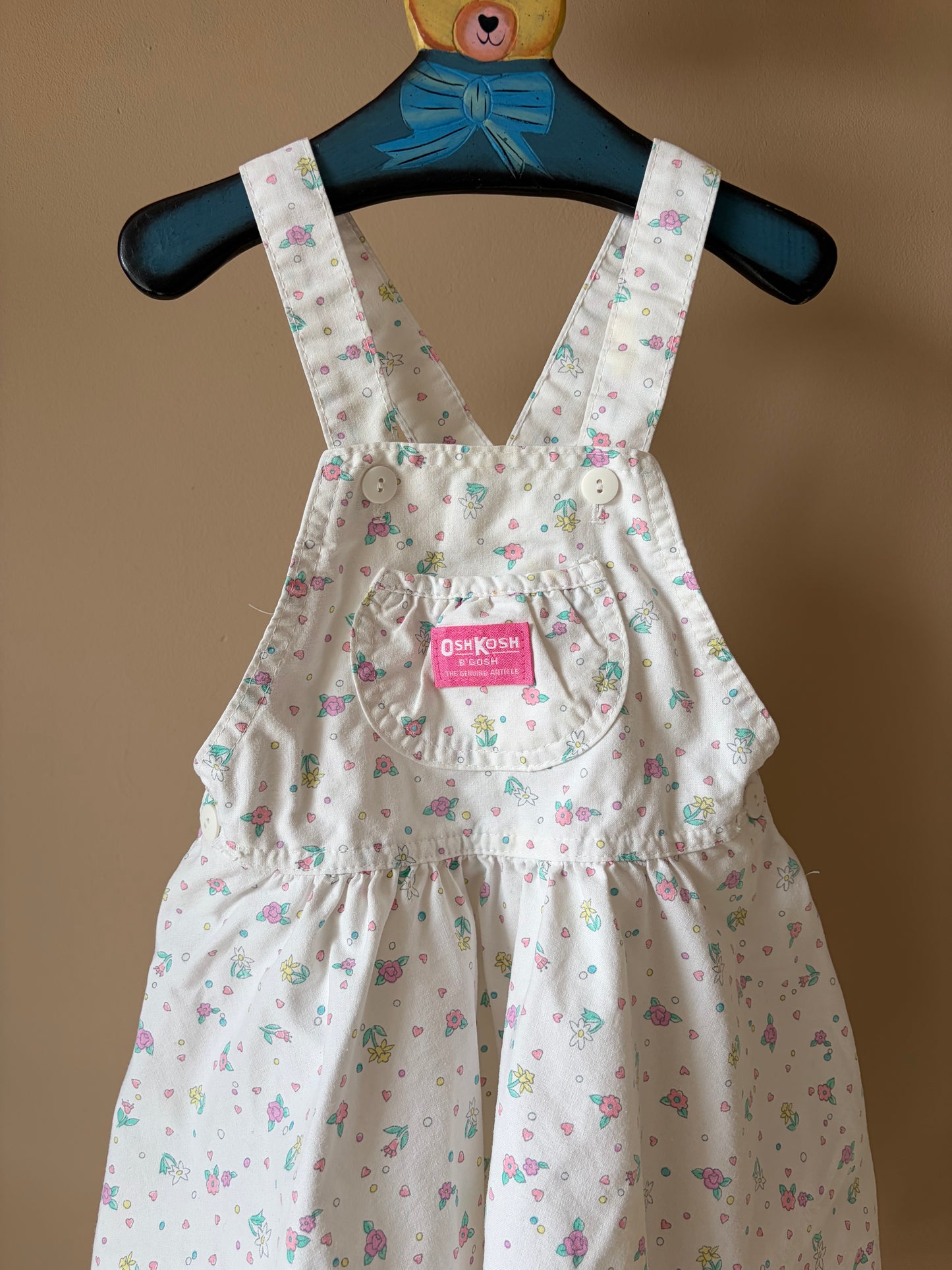Vintage OshKosh Floral Pinafore Dress 6 Years