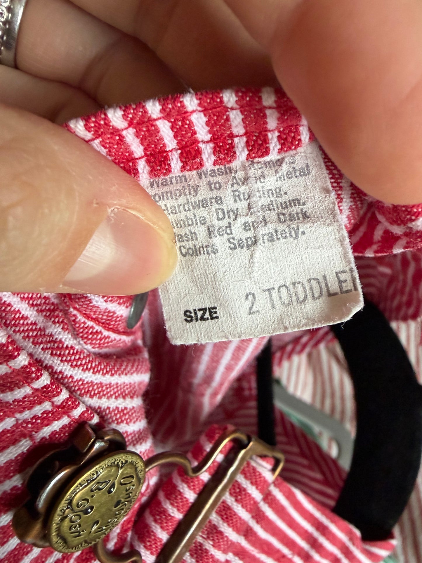 Vintage Oshkosh Hickory Red Dungarees 2 Years