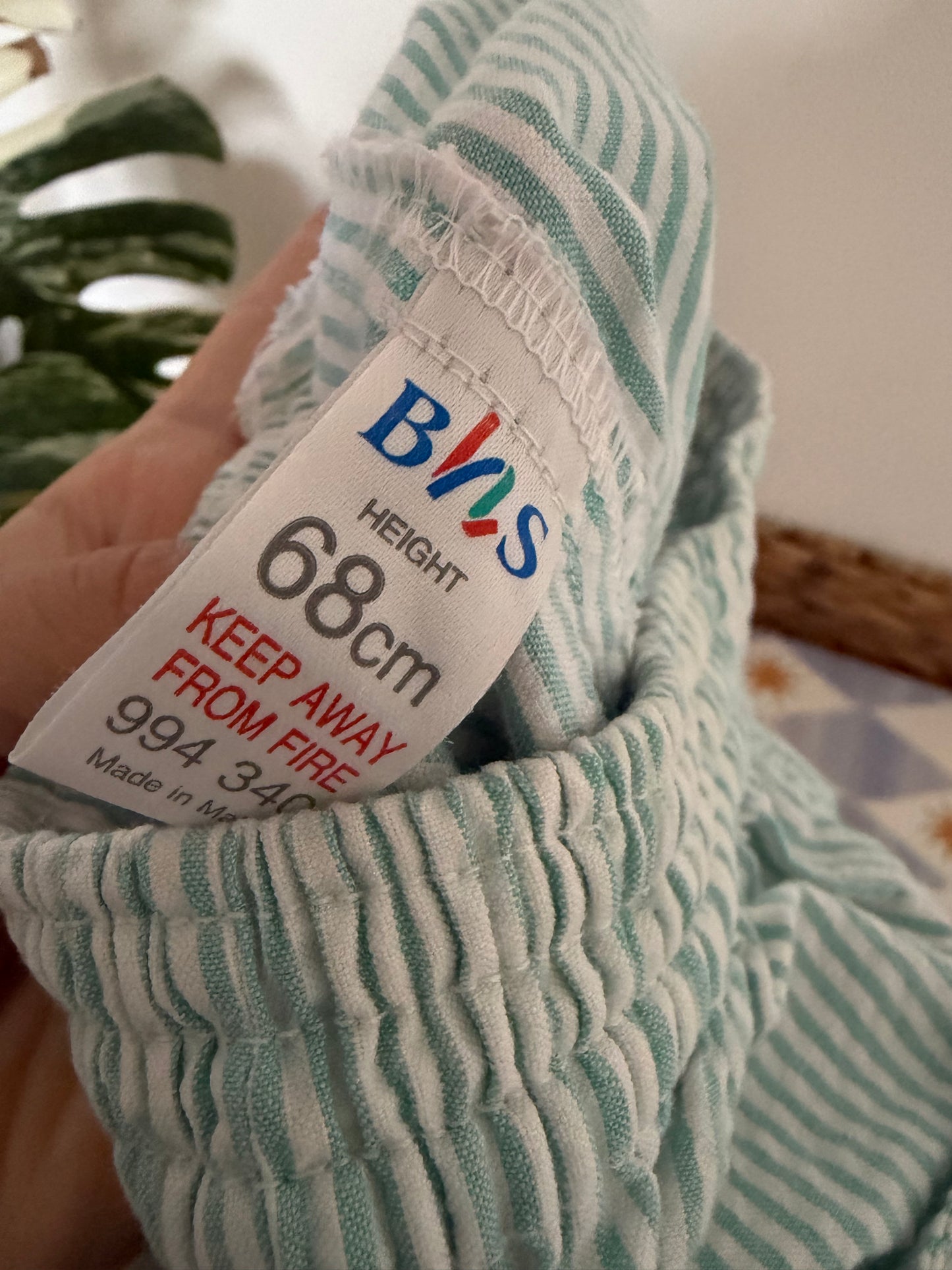 Vintage BHS Balloon Fit Striped Trousers 6-9 Months