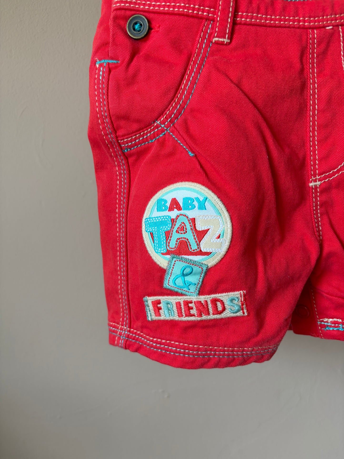 Y2K Looney Tunes Dungarees, Top and Socks 0-3 Months