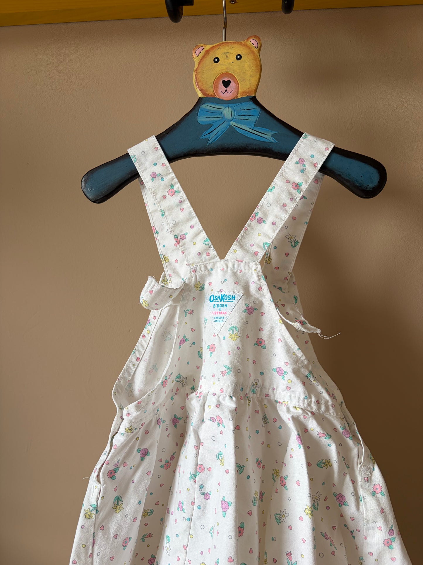 Vintage OshKosh Floral Pinafore Dress 6 Years