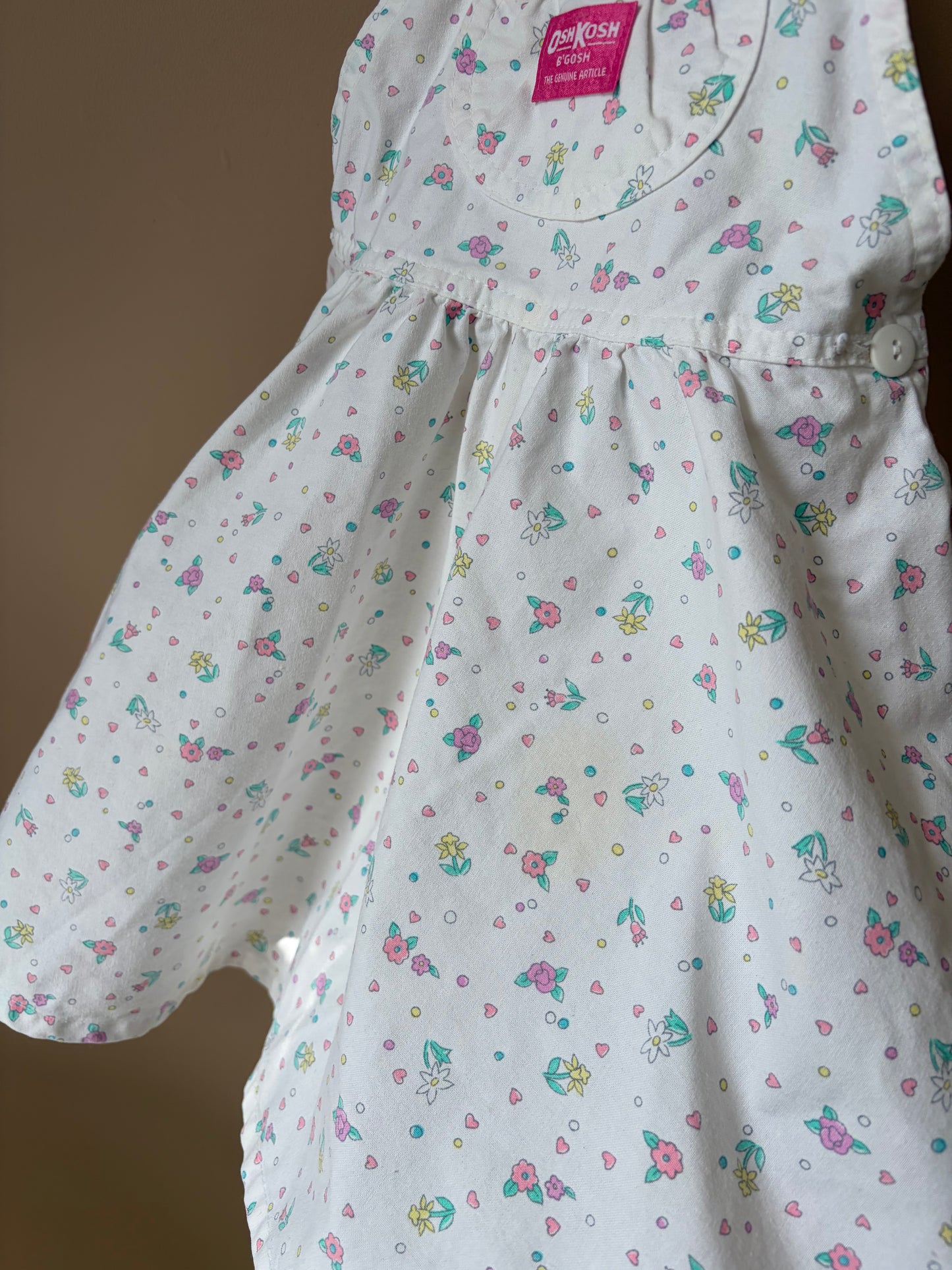 Vintage OshKosh Floral Pinafore Dress 6 Years