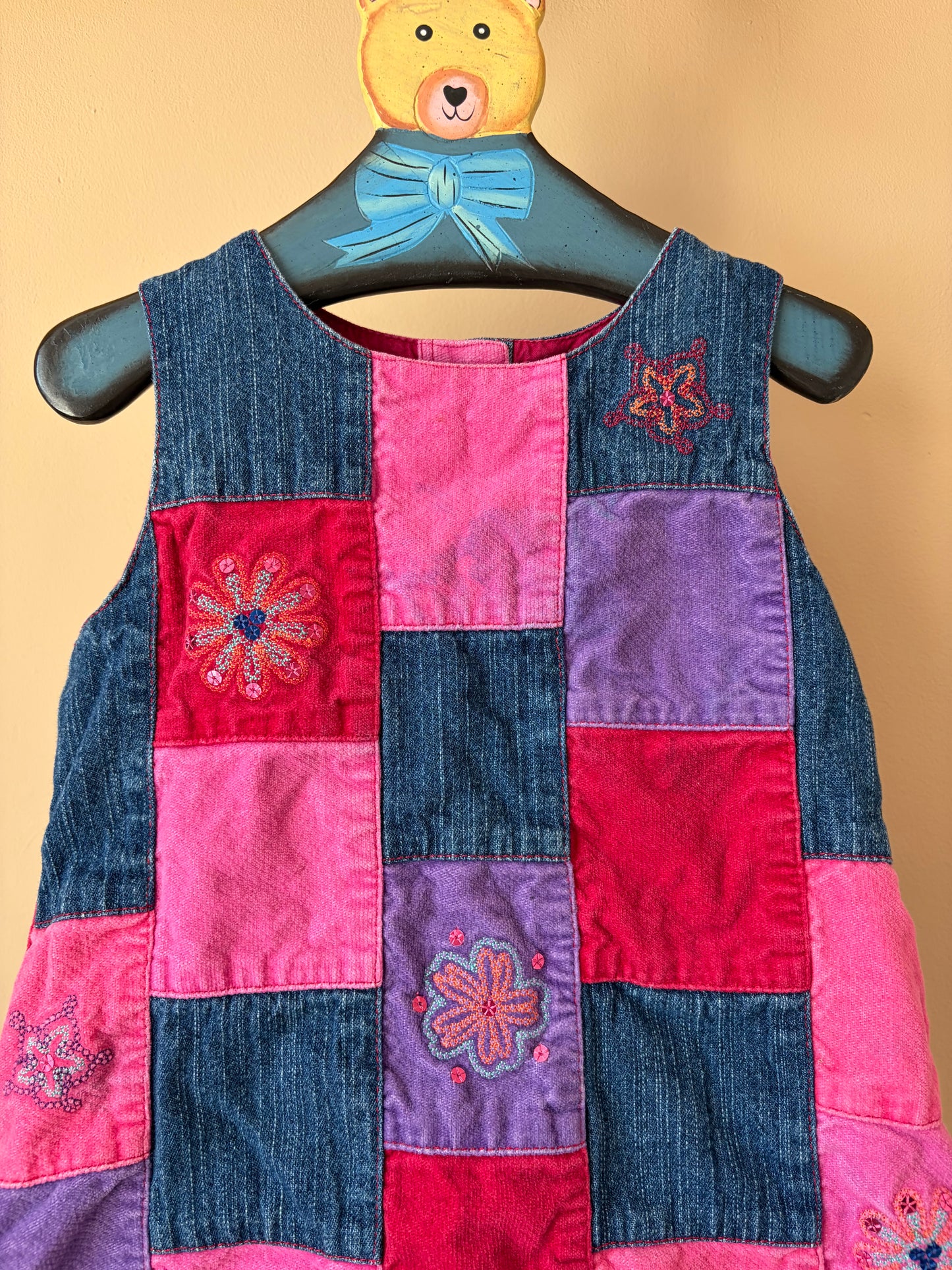 Vintage Patchwork Floral Dress 2-3 Years